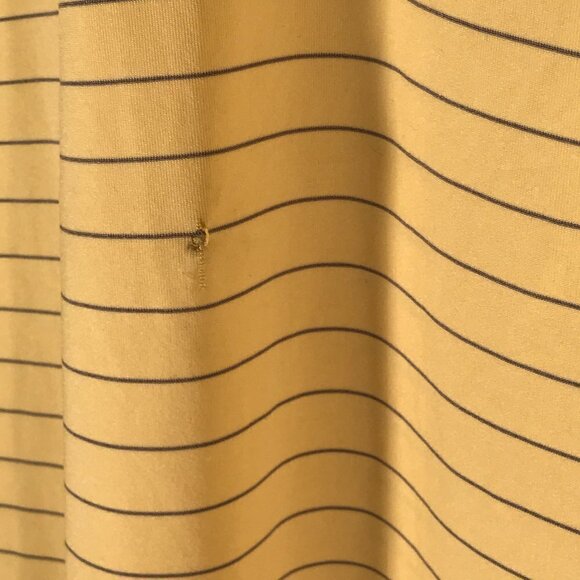 FootJoy Striped Yellow Golf Golfing Polo Button Up Shirt - Picture 5 of 9